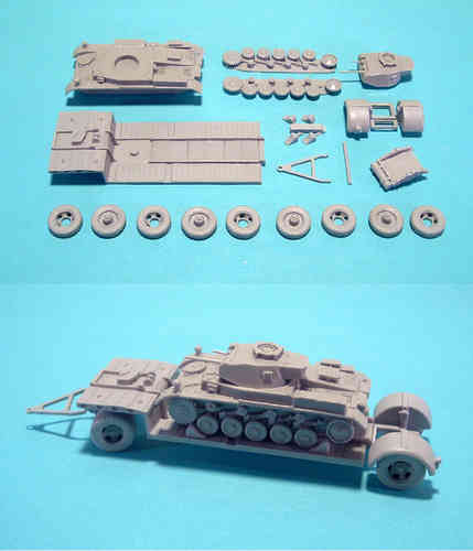 1/87 Tank Trailer Sd.Anh. 115 & Panzer II Ausf. F