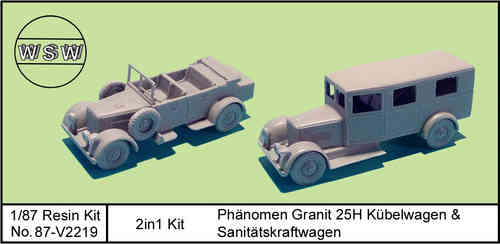 1/87 Phänomen Granit 25H Kübelwagen & Sankra