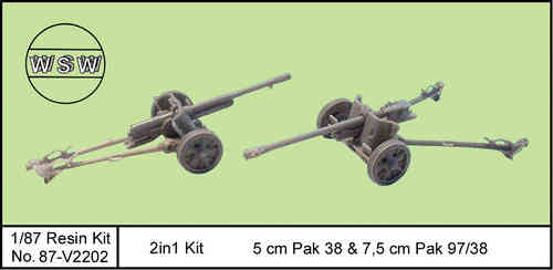 1/87 5 cm Pak 38 & 7,5 cm Pak 97/38